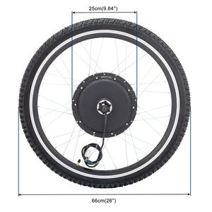 Kit Bici Elettrica 26 pollici 1000W con Trazione Posteriore e Pneumatici Neri - Parti per Modifica Bicicletta - Product Image 6
