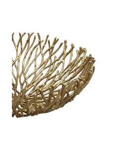 Exclusivo Plato Decorativo Bohemio de Metal Hecho a Mano con Forma de Rama, Acabado Dorado, para Decoración del Hogar - Product Image 2