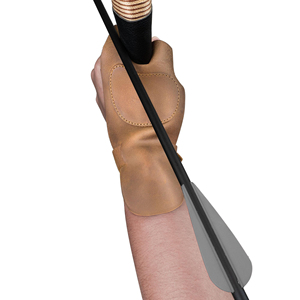Guante de tiro con arco de ajuste universal para arco recurvo, protector de mano de seguridad para entrenamiento, previene la fricción del hilo durante largas sesiones de práctica - Product Image 1