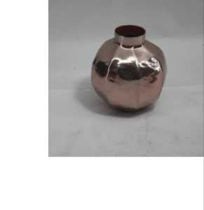 Jarrón de Metal de Cobre Corto Hecho a Mano, Florero Facetado, Maceta con Cuello, Centro de Mesa de Lujo para Decoración de Hogar, Hotel, Sala de Estar, Urna - Product Image 2