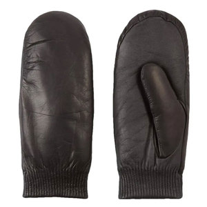 Mitaines en cuir de mouton respirantes et naturelles pour l'hiver, en fourrure, couleur marron, pour le ski, fabriquées à la main au Pakistan - Product Image 1