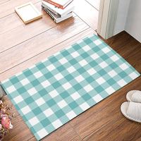 Bester Hersteller Läufer-Karomuster Türmatte Outdoor-Teppich Baumwolle Schwarz-Weiß Teppich für Badezimmer und Küche