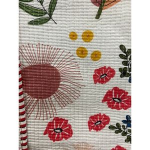 Sac fourre-tout en coton à motifs floraux, style bohème, ouvert en haut, sac de shopping, utilisation toutes saisons, léger, mode printemps été automne - Product Image 3