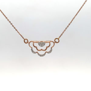 Pendentif en or rose 18 carats avec diamant véritable - Collier en diamant naturel certifié IGI pour femmes - Product Image 5