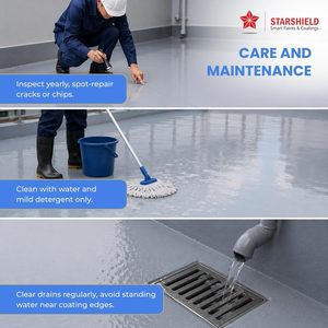 Star Aqua Shield Plus Cool Roof <b>Paint</b> Heat Reflective Waterproof Coating for Roof Terrace and Concrete Protection - Product Image 5
