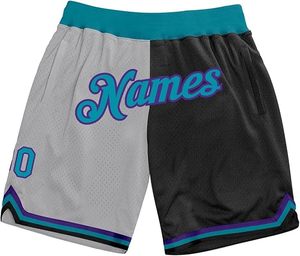 Shorts de basketball d'été pour hommes 2026, motif uni, maille respirante, grandes tailles, logo brodé personnalisable, impression par sublimation - Product Image 2
