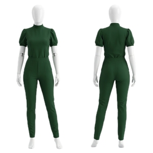 Wholesale Hot Pink Anti Wrinkle Short Sleeve Navy <b>Blue</b> Teal Color High End Fabric Washable Hospital Uniform - Product Image 3