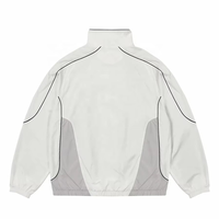 Blouson de survêtement pour homme en polyester épais, imperméable, coupe-vent, respirant, résistant aux acides, avec capuche et col montant zippé personnalisé