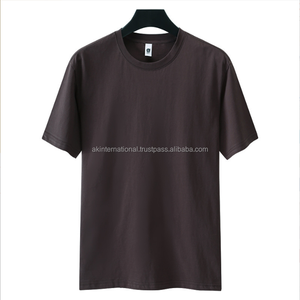 Camiseta deportiva de entrenamiento para hombre, informal, de gran tamaño, Media manga corta, sólida, holgada, 100% algodón, fibra de algodón/Bambú - Product Image 4