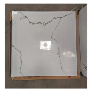 Azulejos Vitrificados Esmaltados para Piso y Pared de 600x600mm, Diseño de Mármol Estatuario, Azulejos de Porcelana PGVT de 9mm de Espesor, Acabado Pulido - Product Image 1