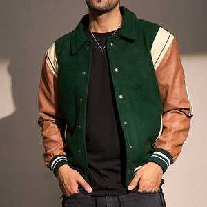 High Quality <b>Men</b> Varsity <b>Jacket</b> Custom Letterman <b>Jacket</b> College <b>Baseball</b> Style OEM ODM Private Label Bulk Supplier - Product Image 1
