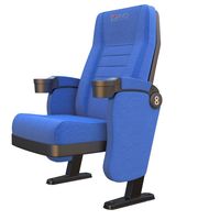 Chaise de cinéma moderne 3D de luxe avec porte-gobelet mobilier de théâtre pliant pour cinémas et salles haut de gamme
