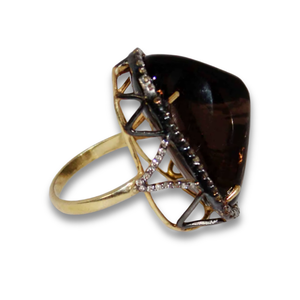 Anillo de Diamantes, Joyería para Boda o Aniversario, Certificado IGI, Chapado en Oro, Calcedonia, Plata de Ley, 15.64 Gramos, 8.5, para Mujer - Product Image 4