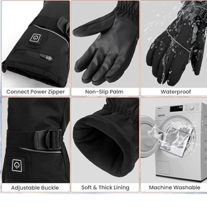 Guantes Recargables Impermeables hasta la Muñeca, Antideslizantes, para Deportes de Invierno, Esquí, Snowboard y Motociclismo - Product Image 4
