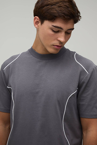 Men's Oversized Drop Shoulder T-shirt <b>Set</b> Custom Logo Blank Breathable Summer <b>Set</b> Cotton Street Wear Vintage Luxury Plain <b>Sets</b> - Product Image 6