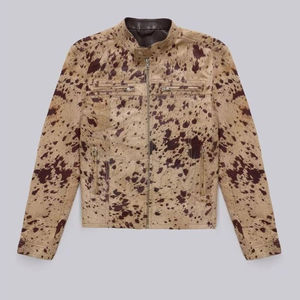 Chaqueta de Cuero de Alta Calidad de Lujo, Logotipo Personalizado, Ropa de Moda, Chaqueta de Cuero Genuino con Pelo, Proveedor Mayorista OEM - Product Image 3