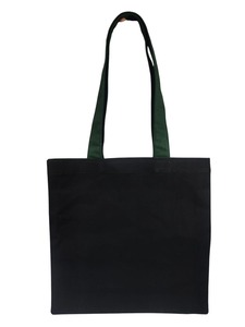 Sac fourre-tout en toile de coton noir, réutilisable pour les courses - Product Image 1