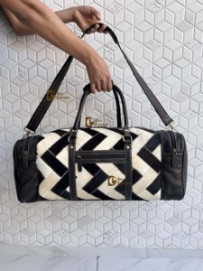 Sac de voyage en cuir de vachette véritable fait main, unisexe, multi-usages, grande taille, sac de sport – Offre exceptionnelle - Product Image 5