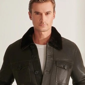 Premium Custom Camouflage Formal Aviator Leather <b>Jacket</b> Unisex Vintage <b>Pilot</b> Flight Coat Spring Outerwear Front Sample Service - Product Image 5