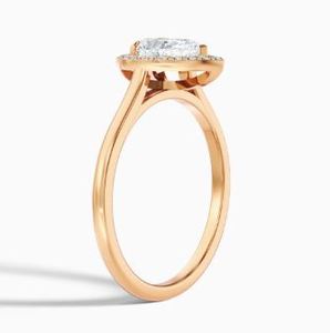 Anillo de Moissanita con Corte de Pera, Plata de Ley 925, Chapado en Oro Blanco, Anillo de Compromiso, Anillo de Promesa Elegante y Delicado, Regalo para Mujer - Product Image 4