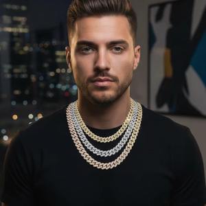 Collar de Cadena Ovalada Estilo Hip Hop para Hombre, con Diamantes, en Plata de Ley 925 o Oro de 10K/14K - Product Image 3