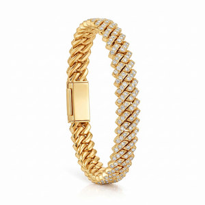 Bracelet tennis Solace Cuban Link en or 10k véritable, cultivé en laboratoire, 5 carats, prix de gros tendance Tw. Diamant de luxe certifié GRA pour - Product Image 3