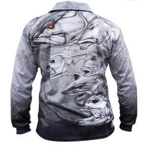 เสื้อเชิ้ตตกปลาแขนยาวคอกลมทรงปกติสำหรับผู้ชาย ลายเรียบ แห้งเร็ว ระบายอากาศได้ดี ผลิตจากผ้าฝ้าย/ใยไผ่ เหมาะสำหรับใส่ลำลองกลางแจ้ง - Product Image 3