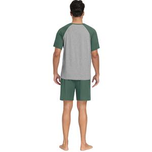 High Quality Summer Casual Men's Knitted Tracksuit <b>Twin</b> <b>Set</b> Breathable Quick Dry Cotton Tee Shirt Shorts <b>Set</b> - Product Image 2