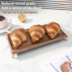 Ensemble de plateaux de rangement et de service haut de gamme avec pieds surélevés, design robuste, présentation élégante, parfait pour la décoration et l'organisation de la salle à manger - Product Image 4