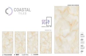 กระเบื้องพอร์ซเลนขัดเงาขนาด 9 มม. ลายหินอ่อนออนิกซ์ 600x1200 มม. / 24x48 ดีไซน์คลาสสิกทันสมัย กระเบื้องอิฐทนไฟคุณภาพพรีเมียม ได้รับการรับรองมาตรฐาน CE - Product Image 6