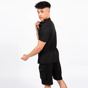 Ensemble Polo et Short Cargo pour Homme en Coton Confortable pour l'Été, Style Urbain, Respirant, Séchage Rapide, Logo Personnalisé, Vente en Gros - Product Image 2