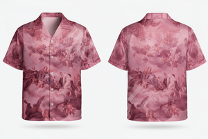 เสื้อเชิ้ตเดรสแขนสั้นพิมพ์ลายวินเทจสำหรับผู้ชาย ออกแบบเองได้ สวมใส่สบายๆ ในฤดูร้อน - Product Image 5