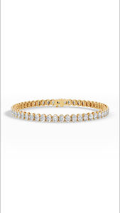 Pulsera de tenis con diamantes cultivados en laboratorio de corte ovalado, plata de ley 925 chapada en oro, joyería fina de lujo al por mayor, fabricante OEM de China - Product Image 3