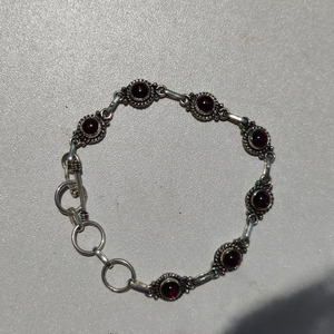 Natural Garnet 925 Sterling Silver Adjustable <b>Bracelet</b> Handmade Gemstone Jewelry Elegant Designer <b>Boho</b> <b>Bracelet</b> for Women & Men - Product Image 4