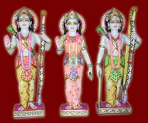 Estatua de Ram Darbar de Mármol Hecha a Mano de Calidad Superior, Dios Hindú Indio Shri Ram y Sita Mata Ji con Mano de Bendición para el Hogar - Product Image 6