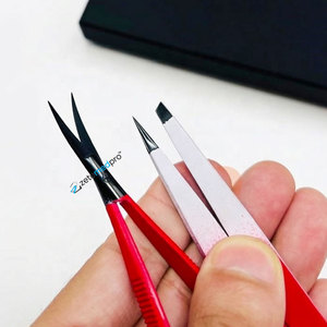 Juego de Tijeras de Precisión con Logotipo Personalizado, Pinzas Inclinadas y Puntiagudas para Cejas, Acero Sostenible, Cuidado Personal para Cejas - Product Image 2