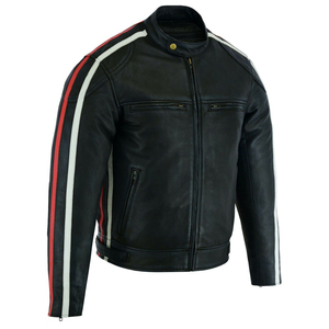 High-Quality Leather Motorbike <b>Racing</b> <b>Jacket</b> with Stand Collar Waterproof and Windproof for Winter Riders High Quality <b>Jacket</b> - Product Image 1
