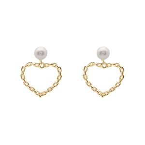 ต่างหูเงินแท้ 925 รูปหัวใจประดับมุก น้ำหนักเบา จากผู้ผลิตโดยตรง เครื่องประดับห่วงแบบเรียบหรูสำหรับผู้หญิง - Product Image 5