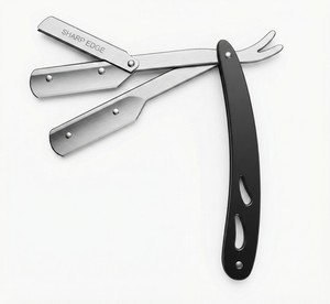 มีดโกนหนวดแบบเปลี่ยนใบมีดได้ พับเก็บได้ สำหรับโกนหนวดโดยช่างตัดผม - Product Image 4
