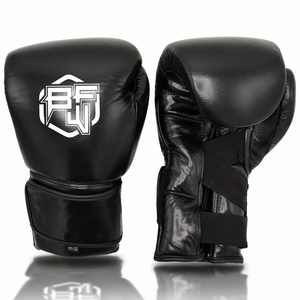 6 Colors Leather Grappling Gloves 8-16oz Professional Kick Boxing Karate Muay Thai MMA Training with Non-Slip Hook Loop Closure - Product Image 1