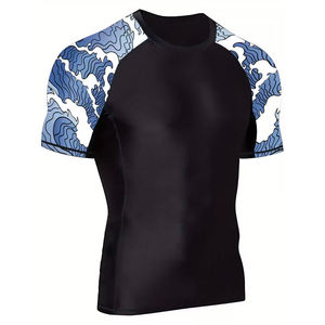 Rashguard de fitness à manches courtes, imprimé par sublimation, dernier design, pour entraînement MMA, pour hommes. - Product Image 2
