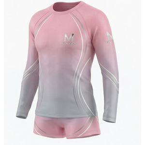 ชุดยูนิฟอร์มเชียร์ลีดเดอร์ผ้าโพลีเอสเตอร์พิมพ์ลายประสิทธิภาพสูง เสื้อแขนยาว กางเกงขาสั้น ชุดฝึกซ้อมและแข่งขันระดับมืออาชีพ - Product Image 5