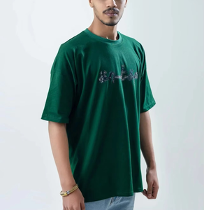 เสื้อยืดแขนสั้นคอกลมทรงหลวมแฟชั่นลายกราฟิกภูเขาผ้าฝ้าย 100% สำหรับผู้ชายฤดูร้อน - Product Image 1