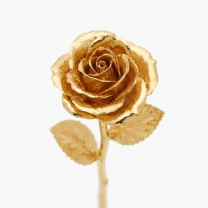 Rosa Real Bañada en Oro de 24k, Rosa Eterna Hecha a Mano con Tallo Largo y Caja de Regalo de Lujo para Aniversario de Bodas, Día de San Valentín - Product Image 4