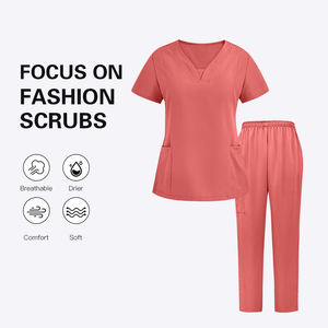 Ensemble de blouses médicales pour médecins et infirmières, coupe ample confortable, tailles plus grandes disponibles, plusieurs couleurs au choix, tricoté pour femmes - Product Image 1