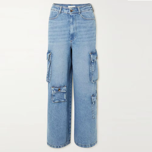 Women <b>Stretch</b> <b>Cargo</b> <b>Pants</b> 100% Polyester High Waist Breathable Stonewashed Loose Fit Casual OEMODM Wholesale Supplier Factory - Product Image 3