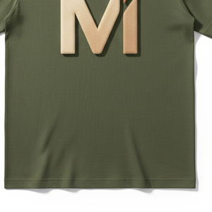 เสื้อยืดพิมพ์ลายพัฟแฟชั่นฤดูร้อน เนื้อผ้าคอตตอนหวีอย่างดี ระบายอากาศได้ดี พิมพ์ลายโลโก้แบบ 3 มิติ ขายส่งเสื้อผ้าผู้ชาย - Product Image 3