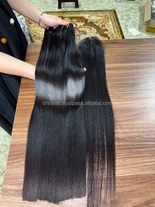 100% extensions de cheveux humains vietnamiens naturels bruts, faisceau de cheveux bruts vierges droits à trame - Product Image 2