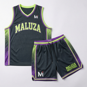 Maillot et short de basket-ball haute performance, respirants, équipement sportif pour entraînement d'équipe, MALUZA INDUSTRIES - Product Image 1