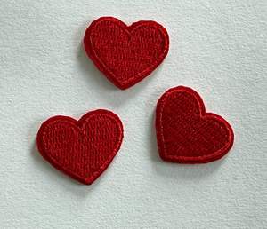 Custom Chenille 3D Embroidered Heart Stick-<b>On</b> Iron-<b>On</b> <b>Sew</b>-<b>On</b> <b>Patches</b> for Garment Bags Hats - Product Image 3